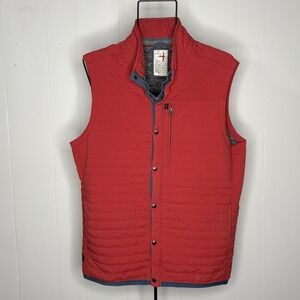 Relwen Windzip Vest Sz L Quilted Full Zip Jacket Huckberry Outdoors Hiking Red
